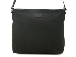 Gucci GG Plus Hobo Bag Black Canvas Calfskin